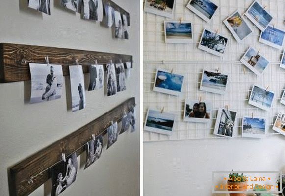 Как да закачите снимка на стена по необичаен начин