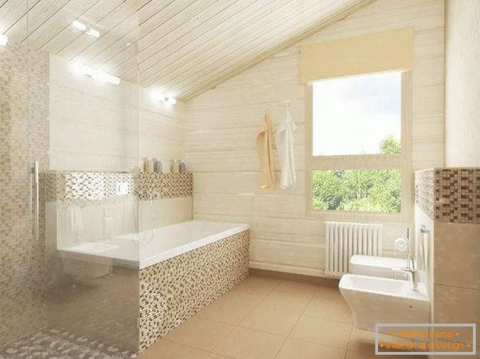 Интериор на малка частна къща - дизайн на баня