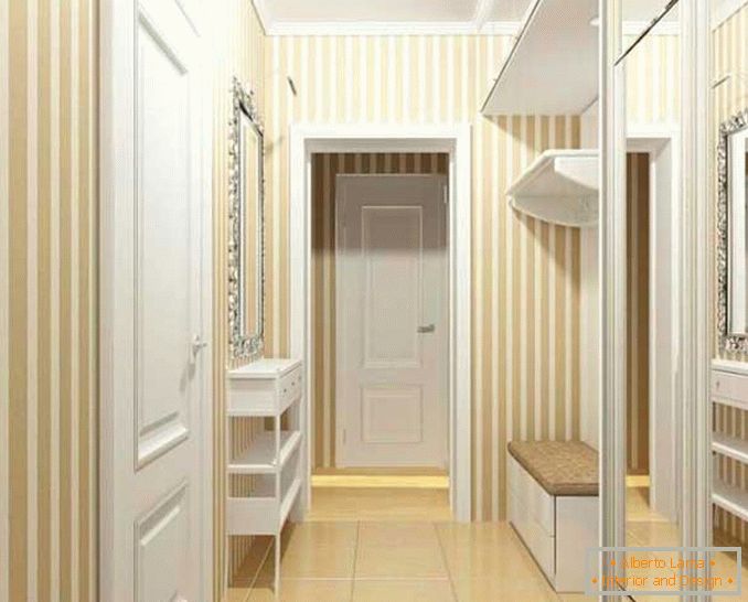 Интериорен дизайн на малък коридор в частна къща
