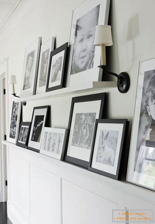 Черно-бели снимки в дизайна на коридора