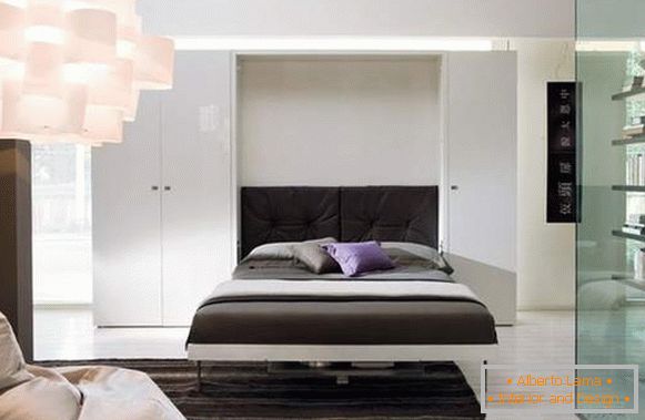 как да подредите мебели в залата на едностаен апартамент, снимка 13