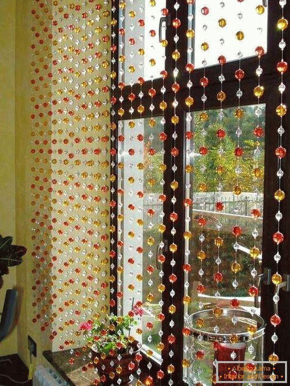 красиви завеси в кухнята с балконна врата, снимка 31