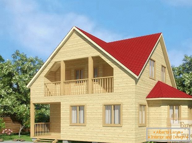 Проект на къща от ламиниран фурнир дървен материал