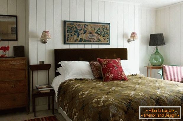 Дизайн на спалнята в стила на страната