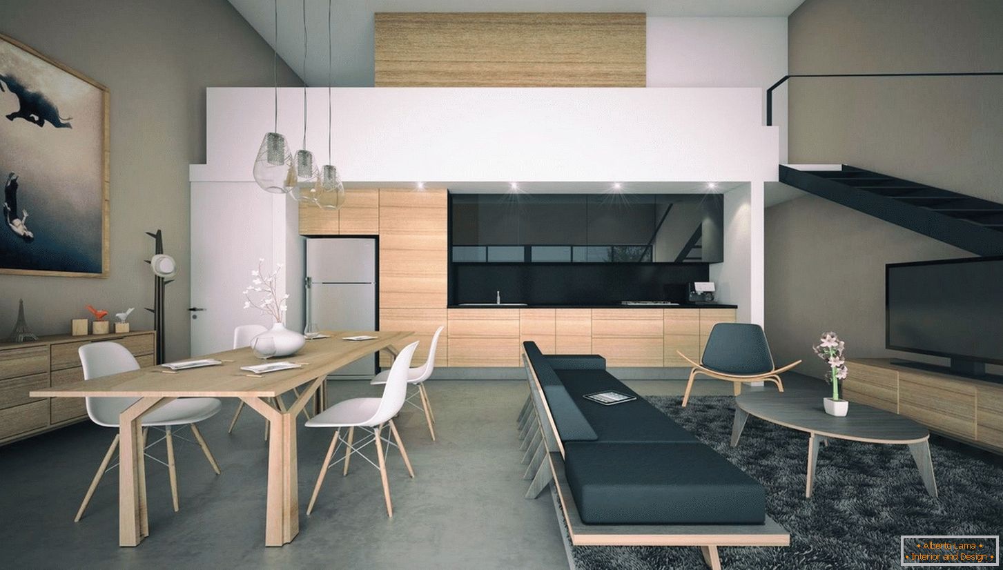 Интериорен дизайн студио апартамент от Arturo Hermenegildo