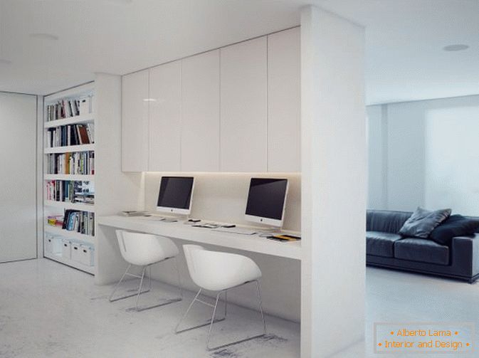Студио апартамент в бял цвят