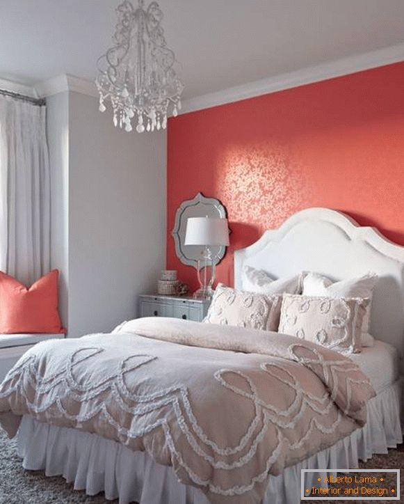 Червен тапет за вашата спалня снимка 2015