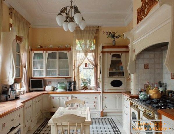 дизайн на малка кухня в стила на Прованс фото 2