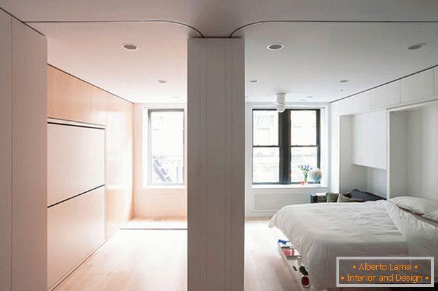 Спалня и детски мултифункционален апартамент-трансформатор в Ню Йорк