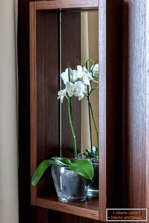 Орхидея в кухнята с ефекта на оптичната илюзия