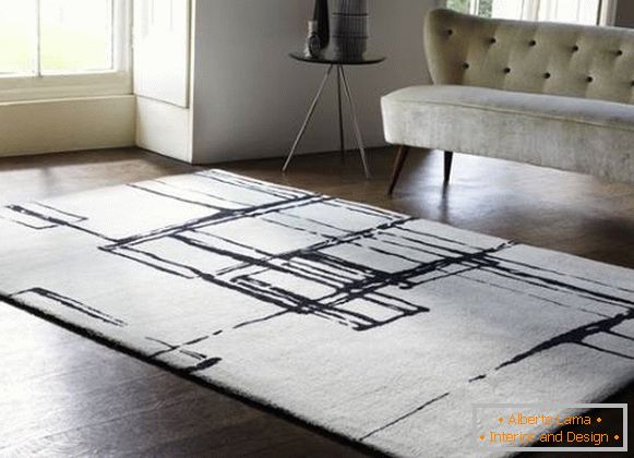 Най-добрите модерни килими и килими на пода - 27 снимки