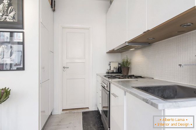 Кухненски апартамент-студио в скандинавски стил