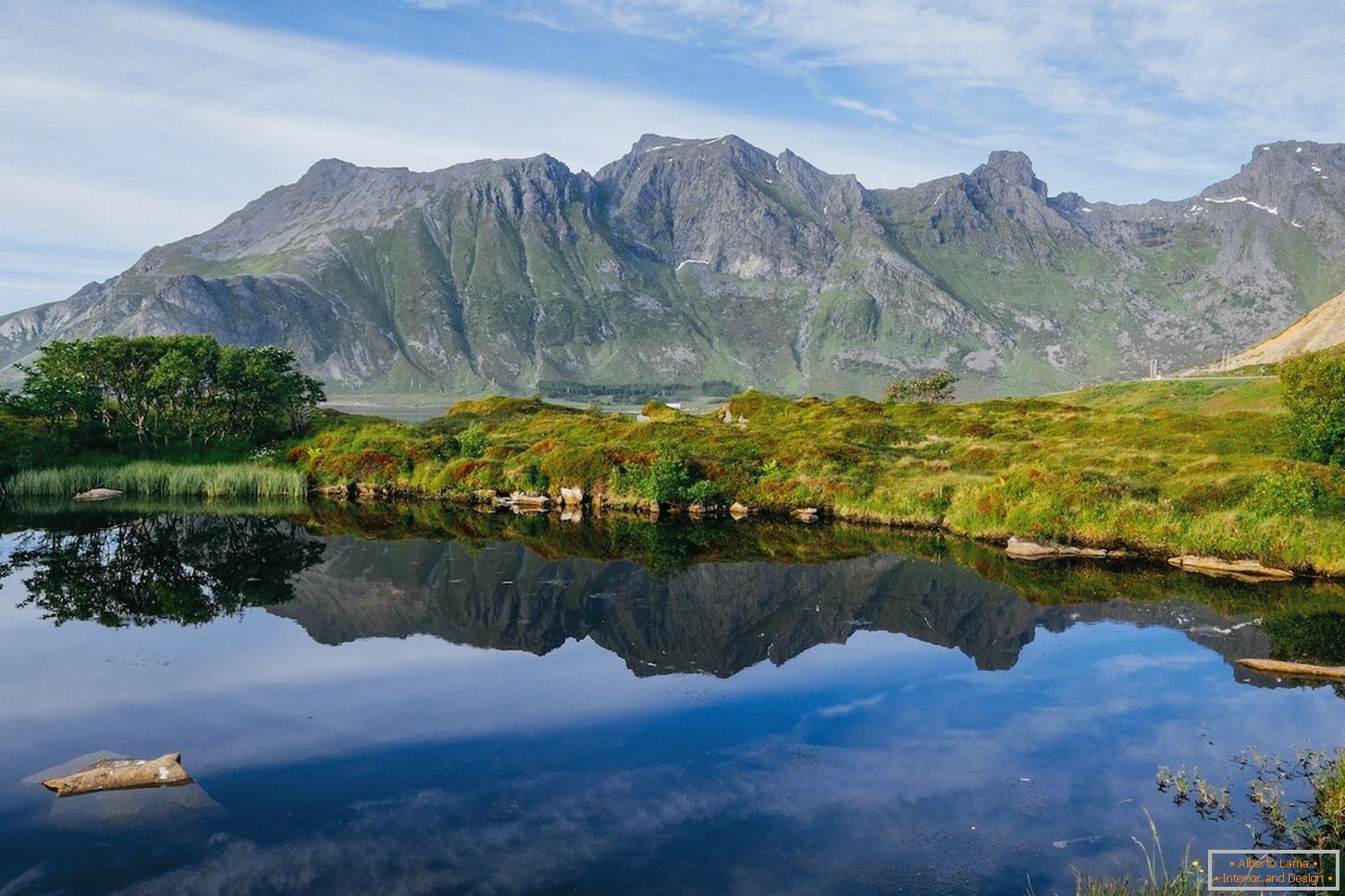 Колоритен пейзаж на природата в Норвегия