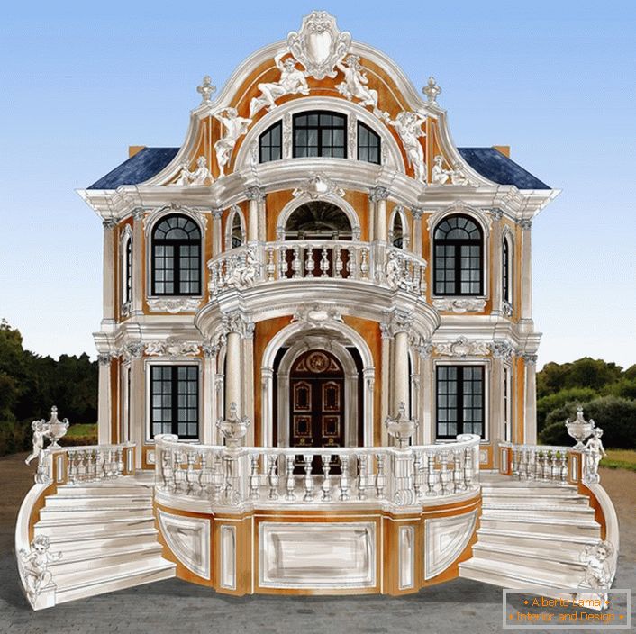 Луксозен проект на къща в бароков стил.