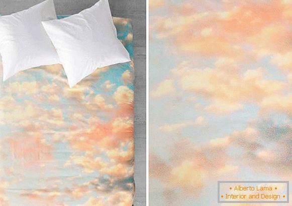 Спално бельо с печат под формата на небе