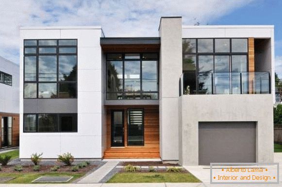 Красиви фасади на частни къщи - снимки на къщи от бетон