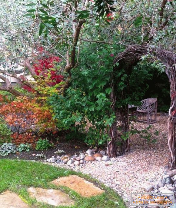Изящни озеленяване градина дизайн - фото арх