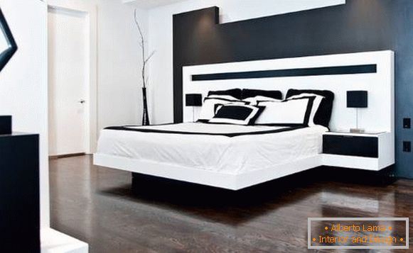 Дизайн в спалнята в черно и бяло