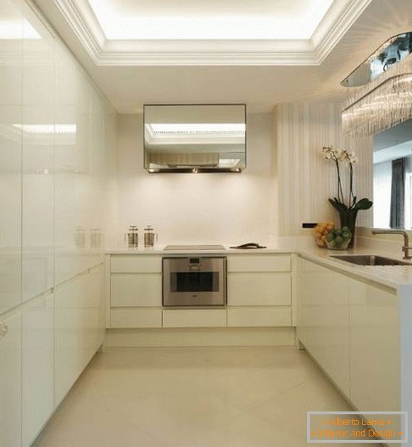 LED осветление на тавана в кухнята