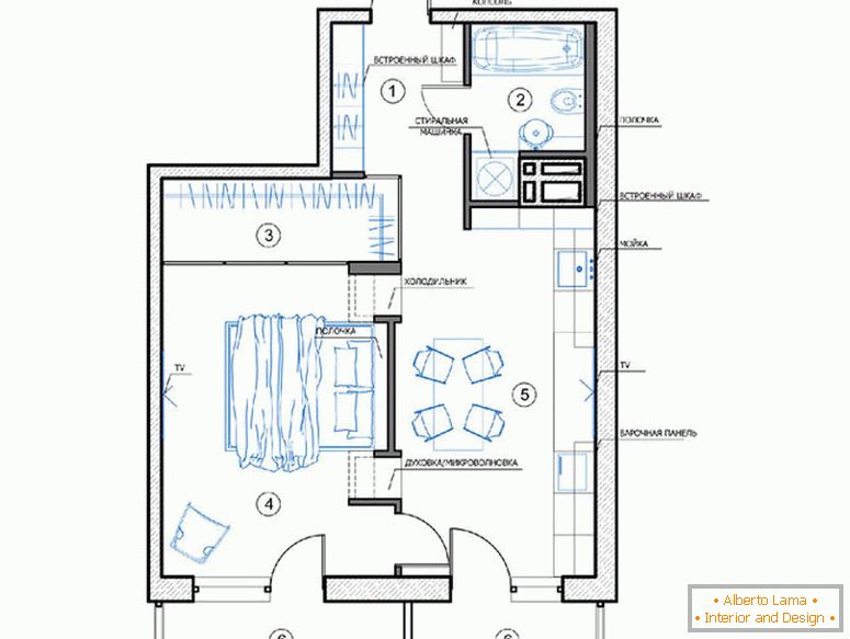 Планът на малък апартамент
