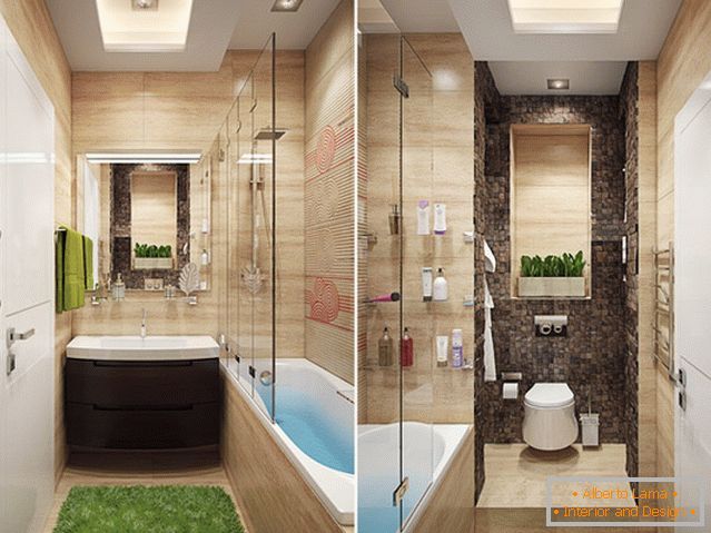 Стилен дизайн на малка баня