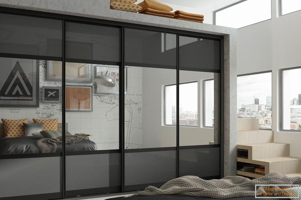 Спалня в стил Арт Нуво со шкафом-купе