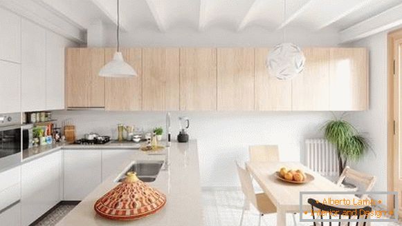 красив апартамент в скандинавски стил кухня