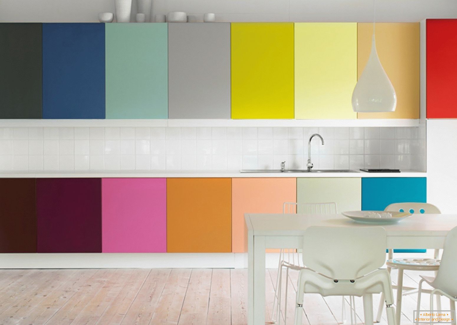 Цветна схема в кухнята