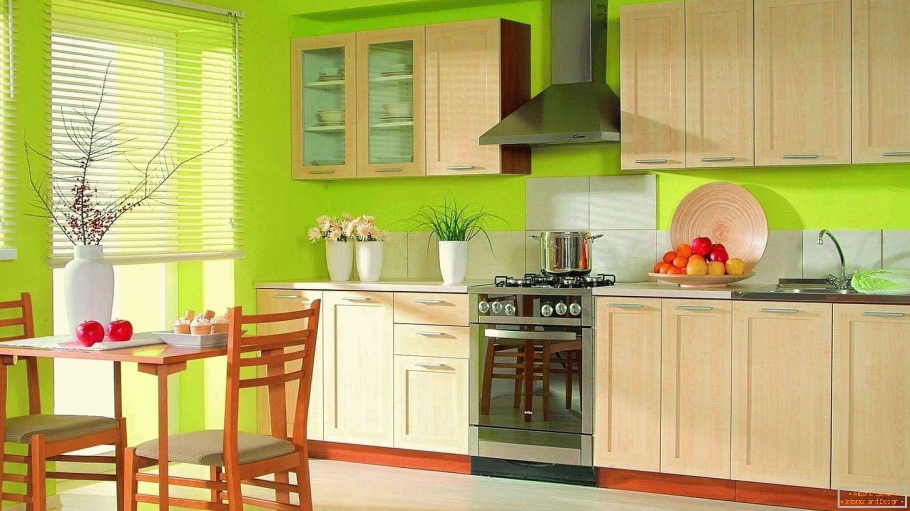 Кухненски дизайн с контрастни цветове