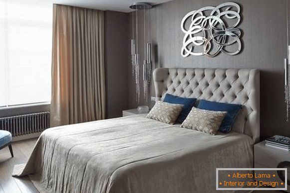 Интериорен дизайн на спалня в модерен стил с докосване на лукса