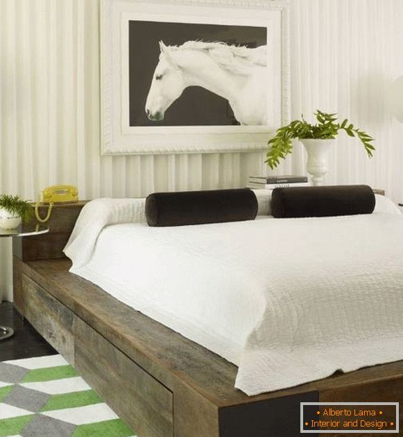 Модерен дизайн спалня 2016 в бяло и с необичаен интериор
