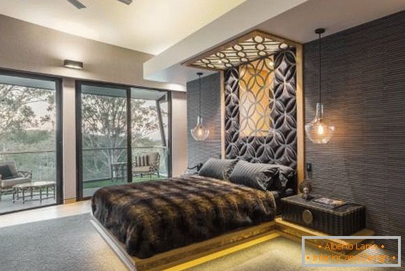 Дизайн на спалнята - модерна луксозна снимка