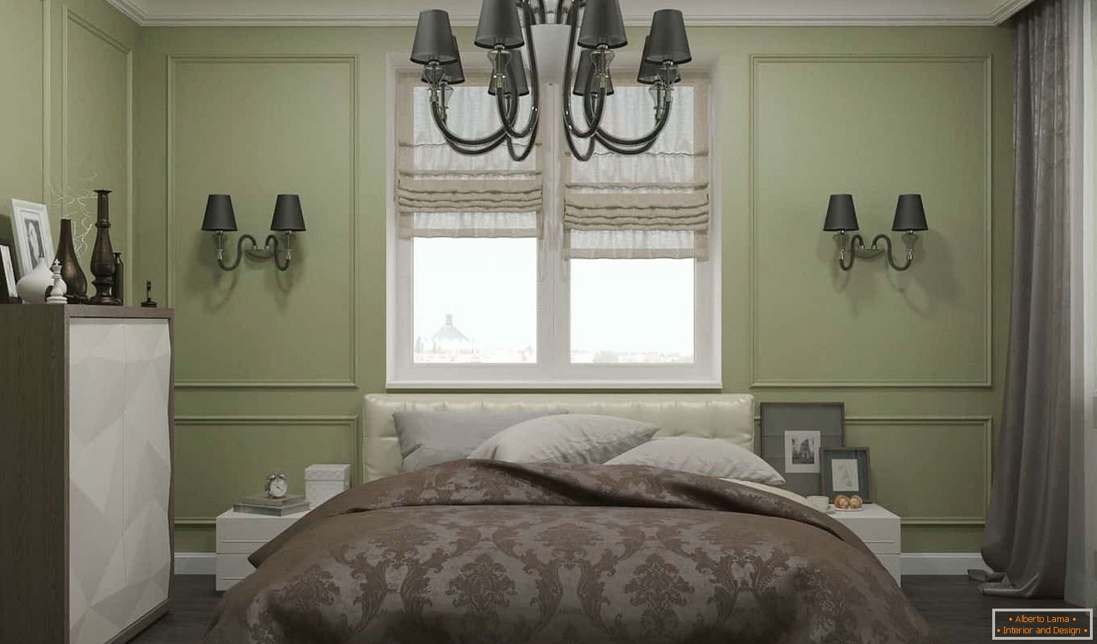 Спалня в стила на модерната класика