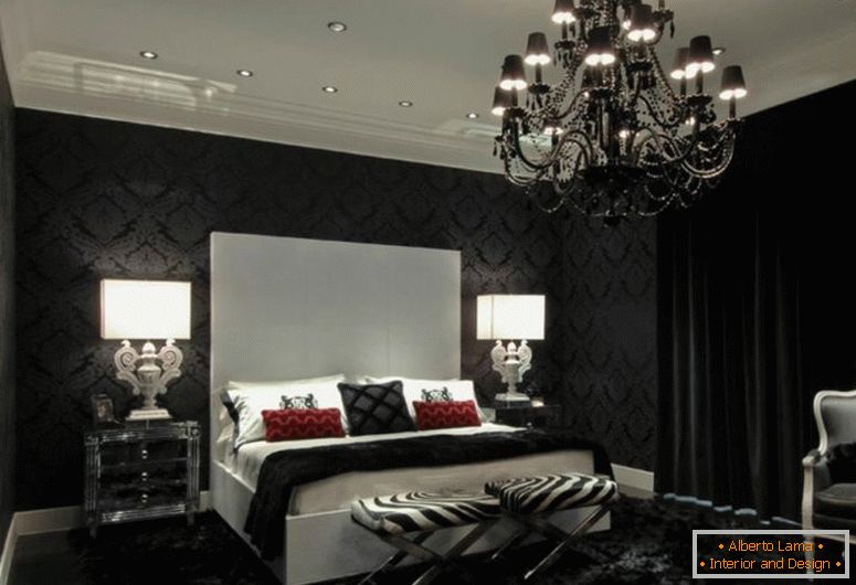 черно-красива готическа-спалня-идеи