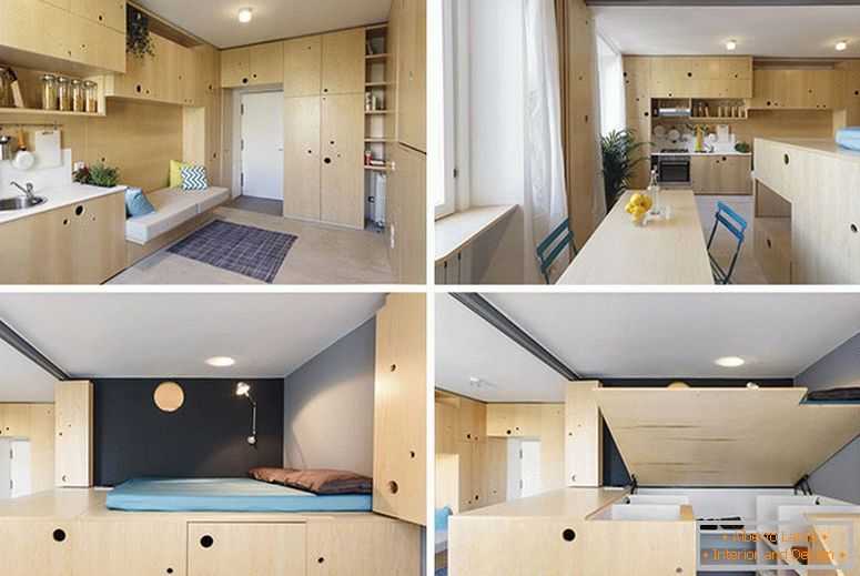 Интериор на малък апартамент от PLANAIR