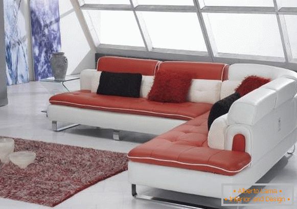 Модулен мек ъглов диван в модерен стил