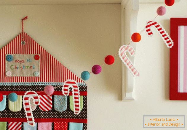 На снимка 38: Декорация на детска стая за новата година