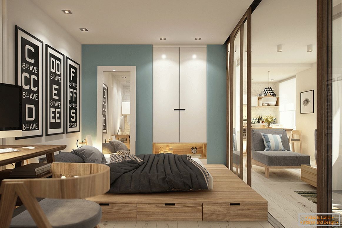 Дизайн на малък студиен апартамент в скандинавски стил - фото 5