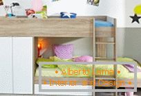 Опции за дизайн детской комнаты с двухъярусной кроватью