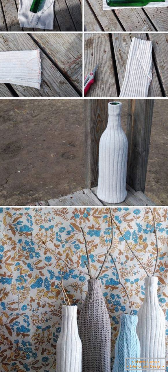 Как да направите красива ваза със собствените си ръце от бутилка