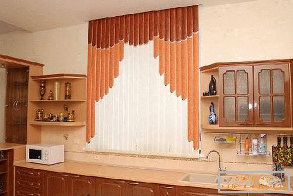 щори на прозорците вертикална тъкан в кухнята, снимка 16
