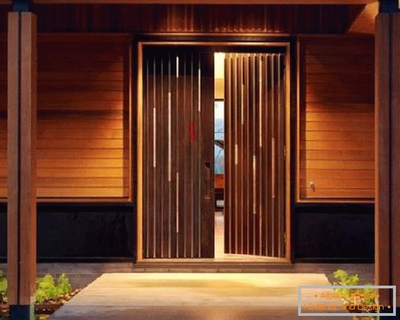 дървени входни врати за частна къща, снимка 6