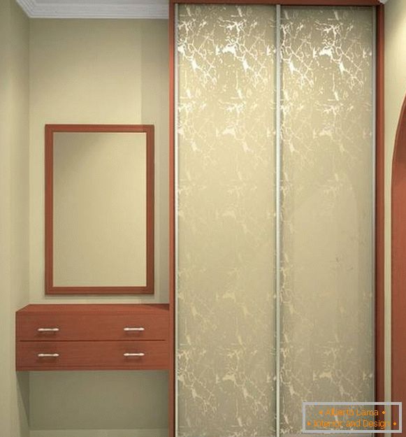 Дизайн на гардероби в коридора - снимка в интериора