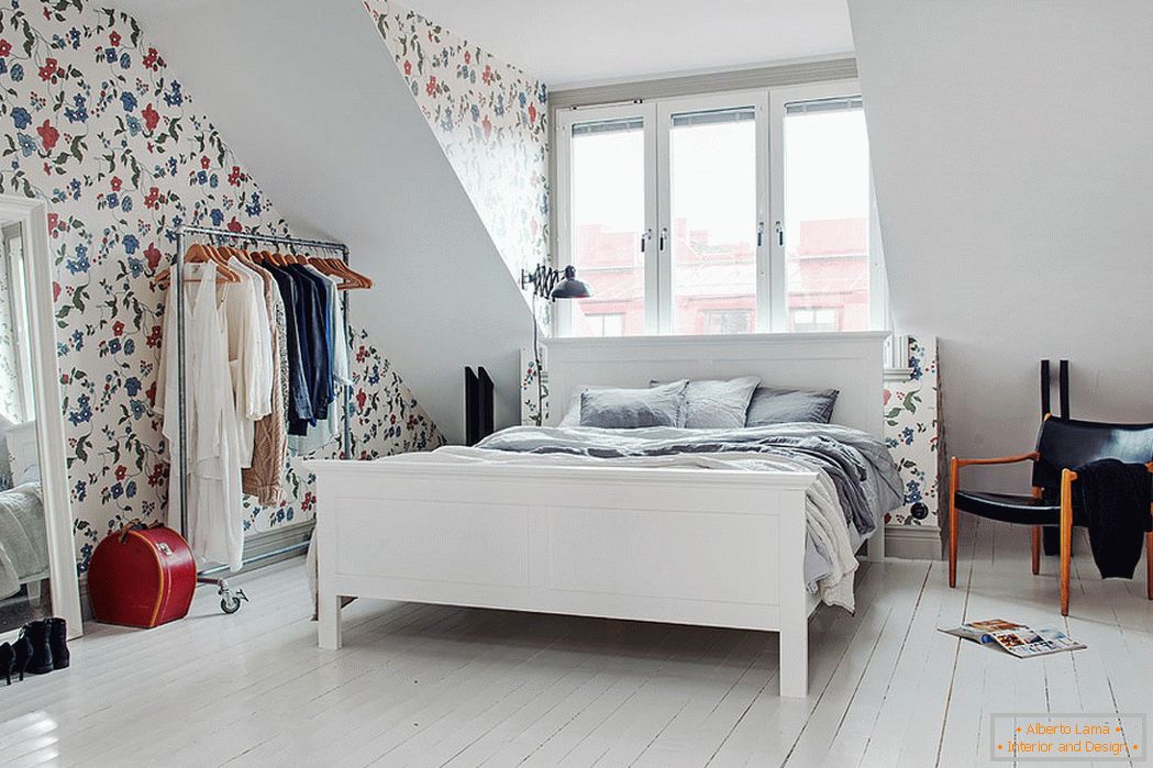 Интериор на спалня в скандинавски стил