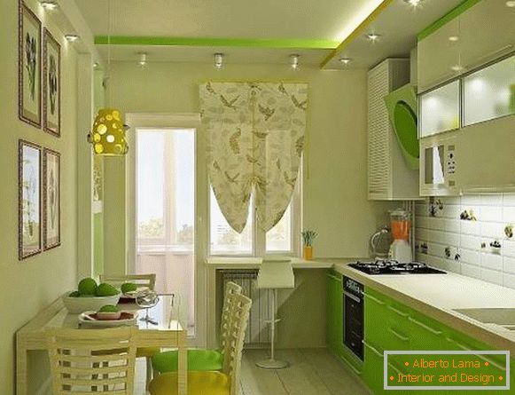 малки зелени кухня
