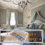 Златни и сребърни цветове в дизайна на спалнята