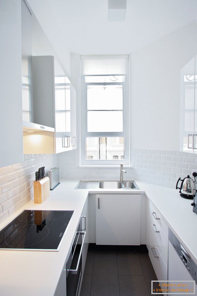 Увеличете пространството на кухнята в стила на минимализма