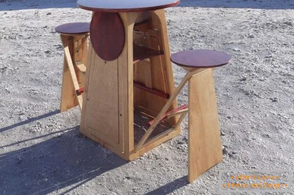 Модулна сгъваема маса със седалки