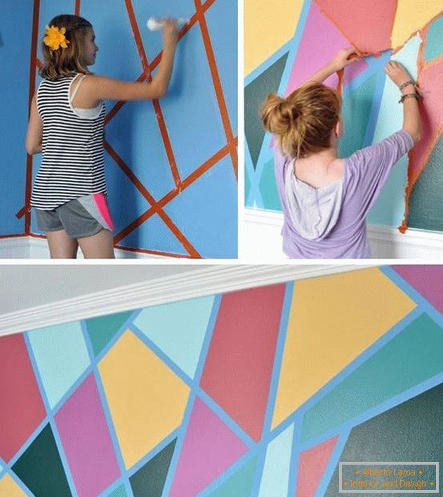 Многоцветни стени в детската стая