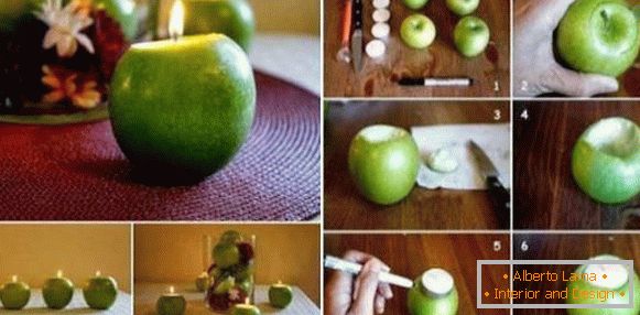 Свещници от ябълки